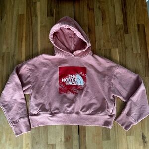 The north face cropped hoodie